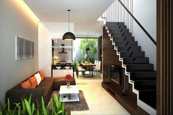 Thiết kế cầu thang nhà phố cao tầng