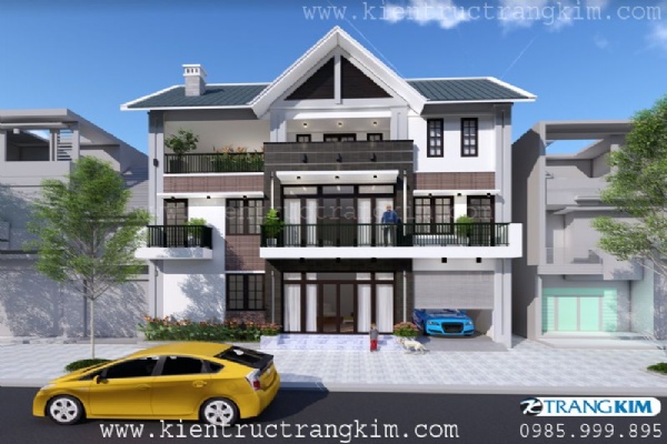 Thiết kế biệt thự phố 3 tầng hiện đại tại Ninh Bình