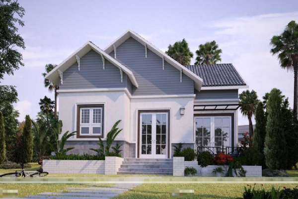 Thiết kế biệt thự nhà vườn 1 tầng 200m2