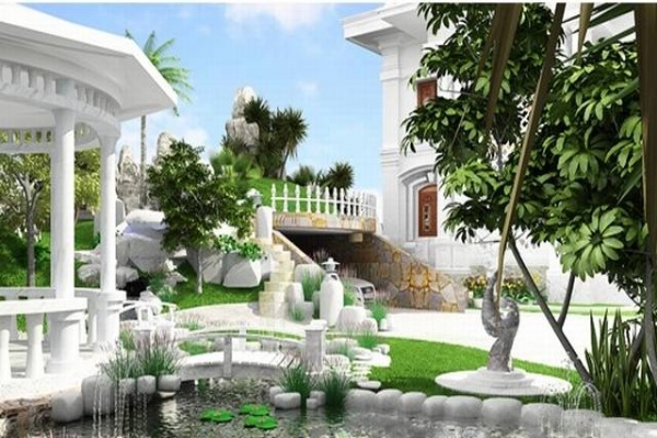 Ý tưởng thiết kế tiểu cảnh sân vườn đẹp cho biệt thự