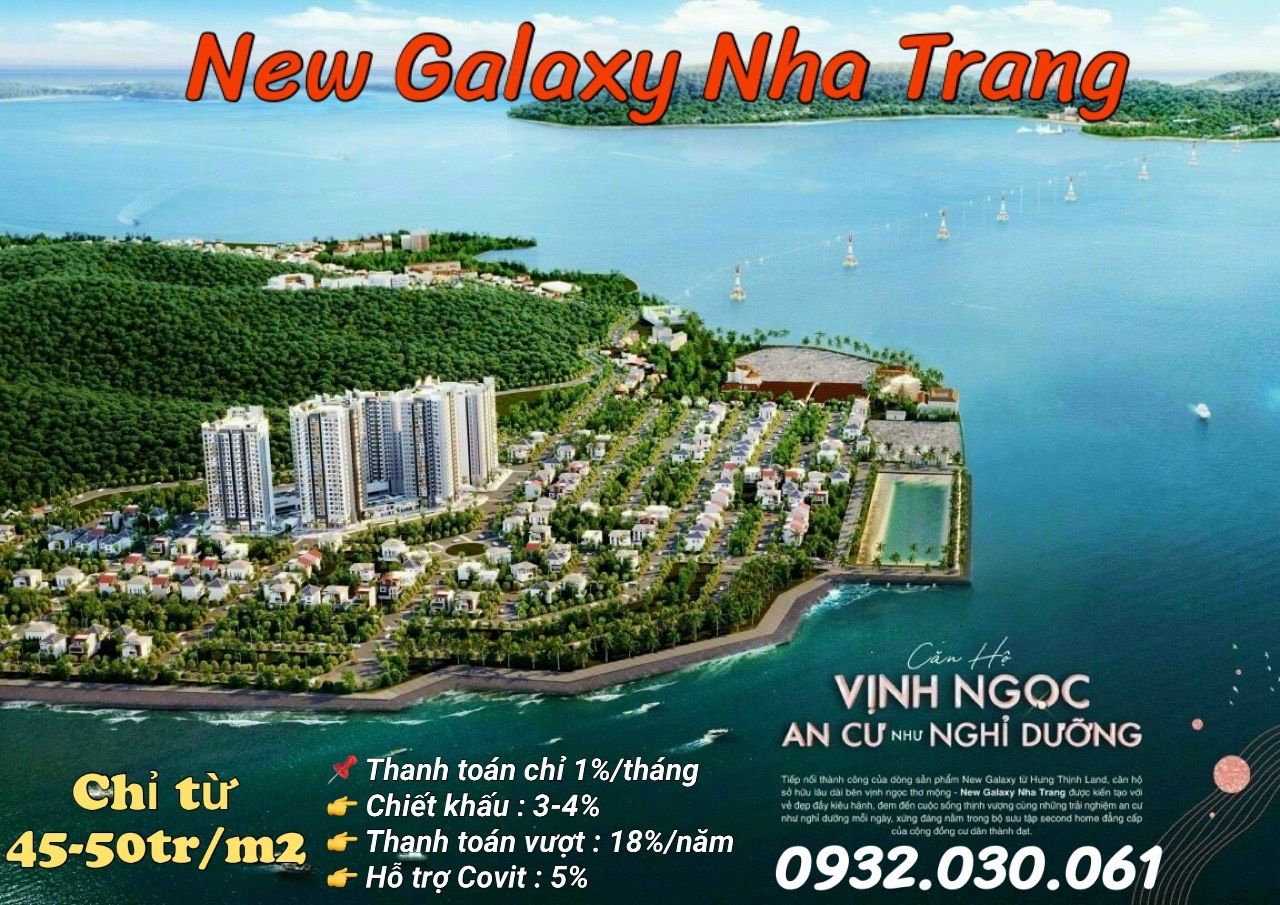 CHỈ 1.7TY/CĂN TẠI NEW GALAXY NHA TRANG , CHIẾT KHẤU ĐẾN 28% NGAY VINPEARL NHA TRANG 0932030061