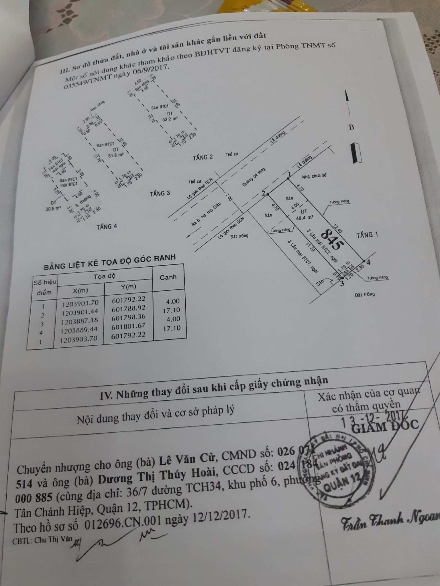 Nhà chính chủ q12 phường thạnh lộc đường Hà huy giáp. dt 4x17m .Có 1pk .1bep 4pn 5wc.