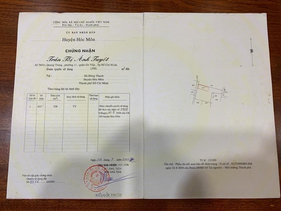 Hàng thơm xuất hiện Mặt tiền huỳnh thị na, xã đông thạnh, hóc môn 12x30 đất trồng cây