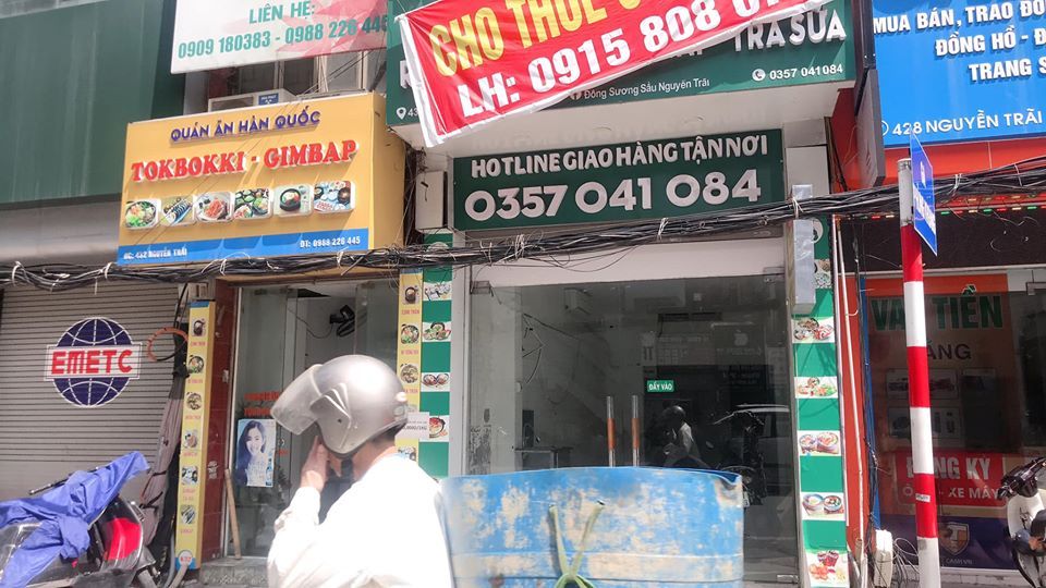 Cho thuê cửa hàng diện tích tầng 1 58m2 để thông sàn.Tầng trên bếp + 1 phòng & s