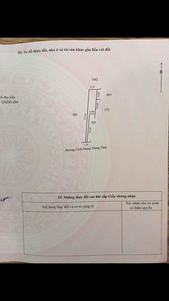 Chính chủ cần bán nhà và đất đường CMT8 P3 giá 550t