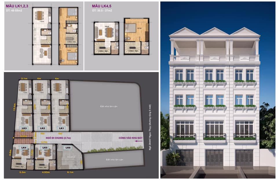 Bán đất số 9, ngách 47, ngõ 264 phố Ngọc Thuỵ, Long Biên. Giá từ 1.8 đến 2.9 tỷ.