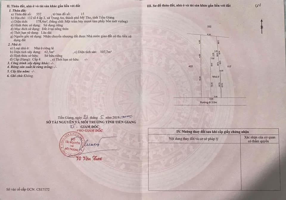 Chủ về Sài Gòn nên cần bán lại căn nhà 1 trệt 1 lầu gần Cầu lông Hải Yến
