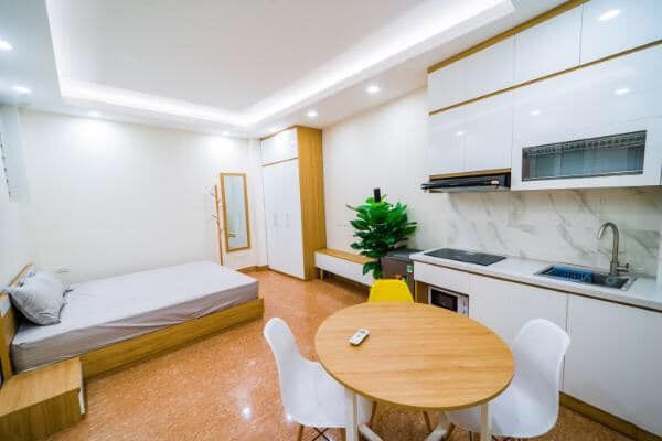 Cho thuê CCMN ở ngay ngã 4 Hồ Tùng Mậu - Xuân Thuỷ nhà mới xây new 100% chưa ai ở , nội thất mới.