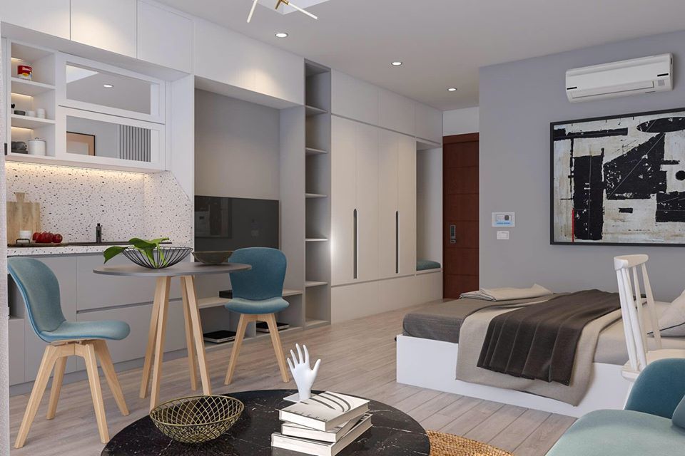 Cho thuê CH Vinhomes D''capitale Trần Duy Hưng studio nội thất mới 100%,vào ở ngay-full nội thất