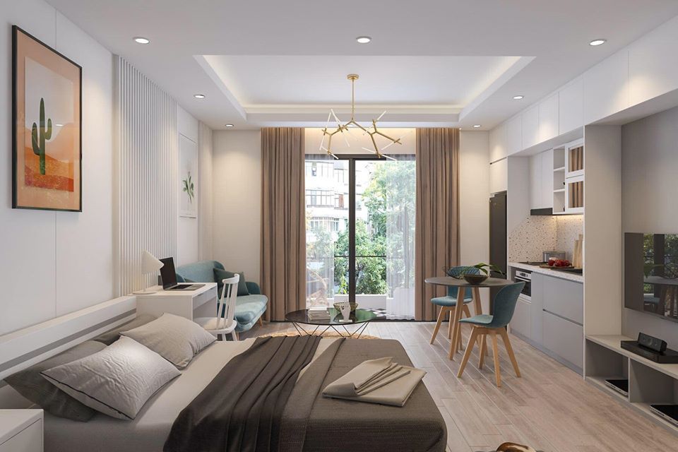 Cho thuê CH Vinhomes D''capitale Trần Duy Hưng studio nội thất mới 100%,vào ở ngay-full nội thất