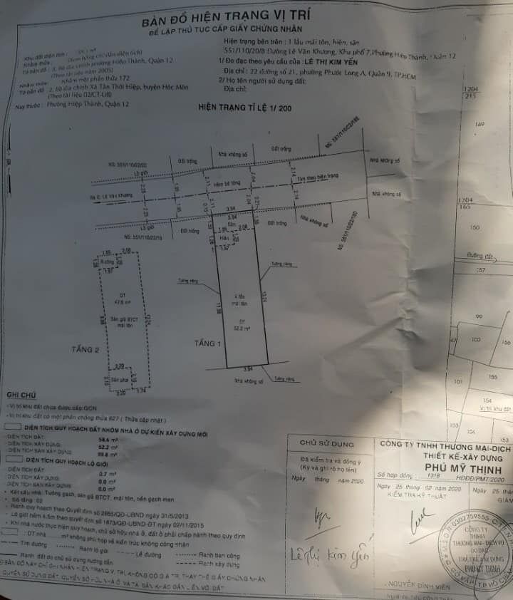 Nhà đường bò tèo (hiệp thành 07 cũ) Q12 DT4x15 đúc 1 lầu. 3pn. Đường 4m chuẩn.