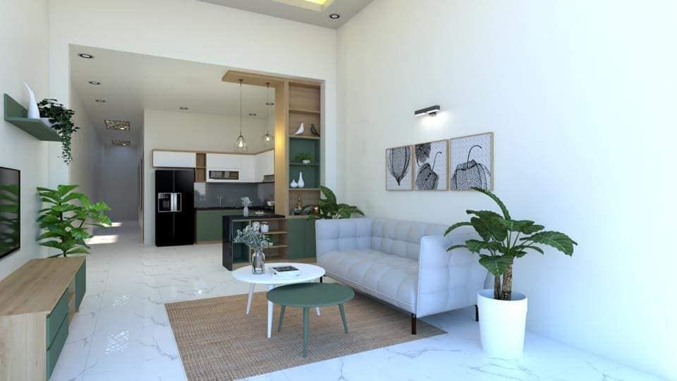 BÁN NHÀ MẶT TIỀN A10 chính Đông 4.2x38m Gần chợ trường học và UBND xã cuebur