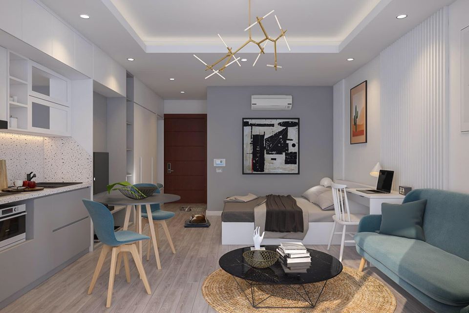 Cho thuê CH Vinhomes D''capitale Trần Duy Hưng studio nội thất mới 100%,vào ở ngay-full nội thất
