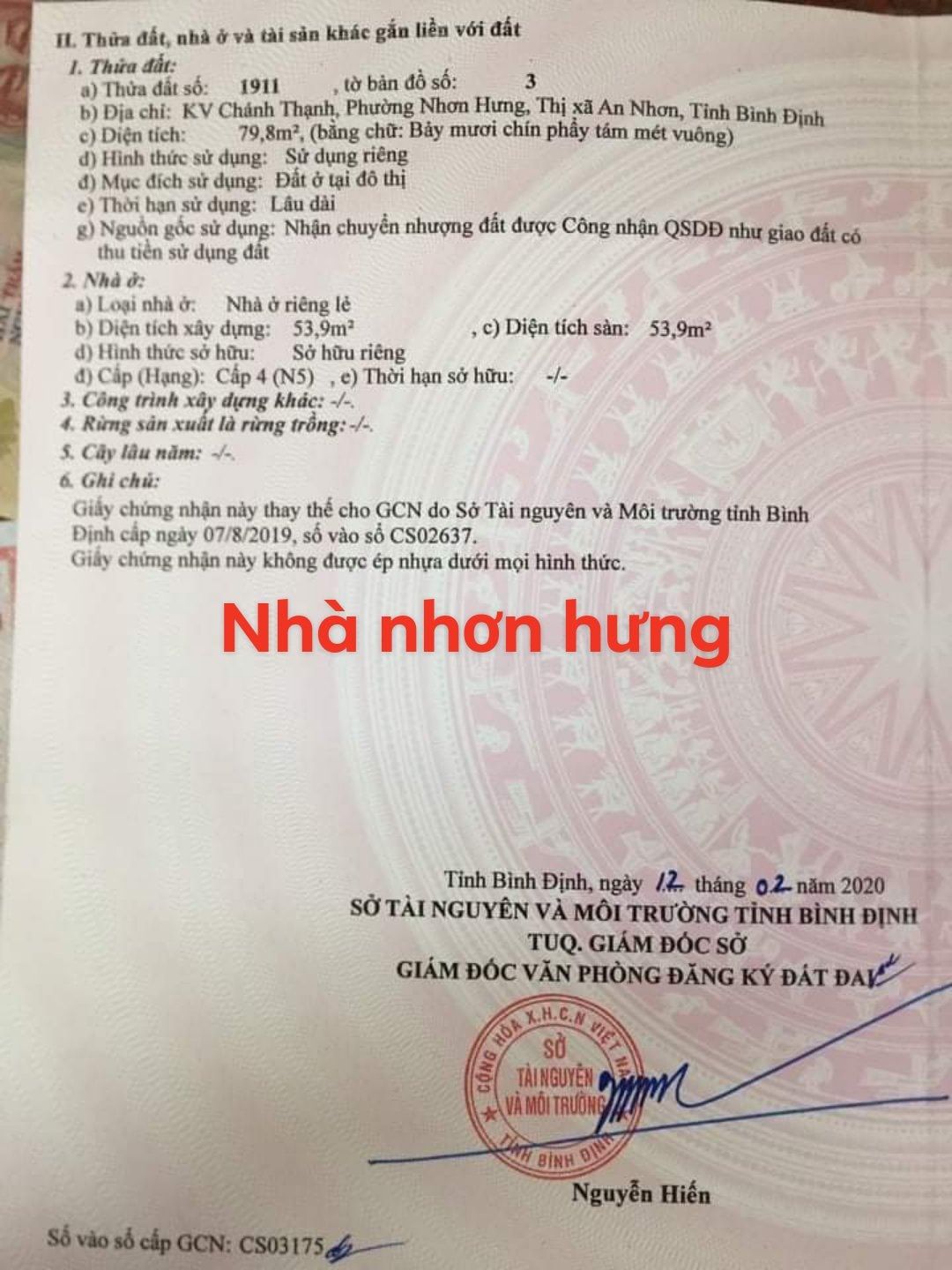 Bán nhà mới xây nằm gần chùa Thiên Hưng,nhà thiết kế hiện đại, thoáng mát.