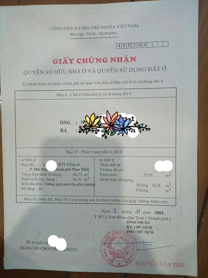 BÁN NHÀ MỚI - GIÁP OCEAN DUNE - P. PHÚ THỦY - TP PHAN THIẾT ( sp 131)