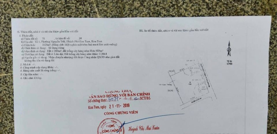 Bán đất hẻm Nguyễn Văn Linh, P. Nguyễn Trãi, TP. Kon Tum.
