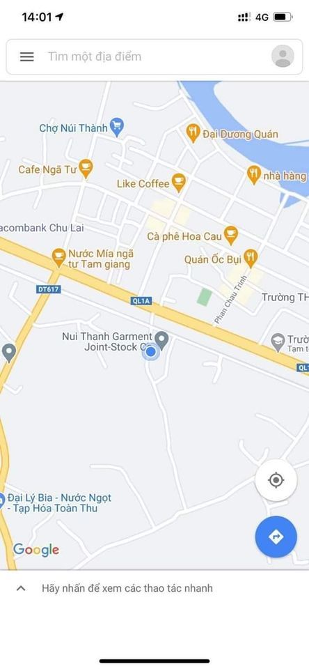 Cần bán lô đất khối 5 thị trấn Núi Thành DT 5x20 đất ở hoàn toàn đường chà bá có điện đường.