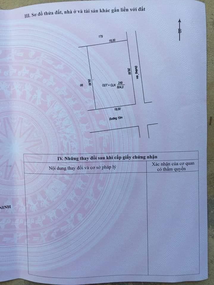Cần bán gấp đất khu phố ninh lợi .phường Ninh Thạnh .tp Tây Ninh *Diện tích: ngang 18m dài 28m.
