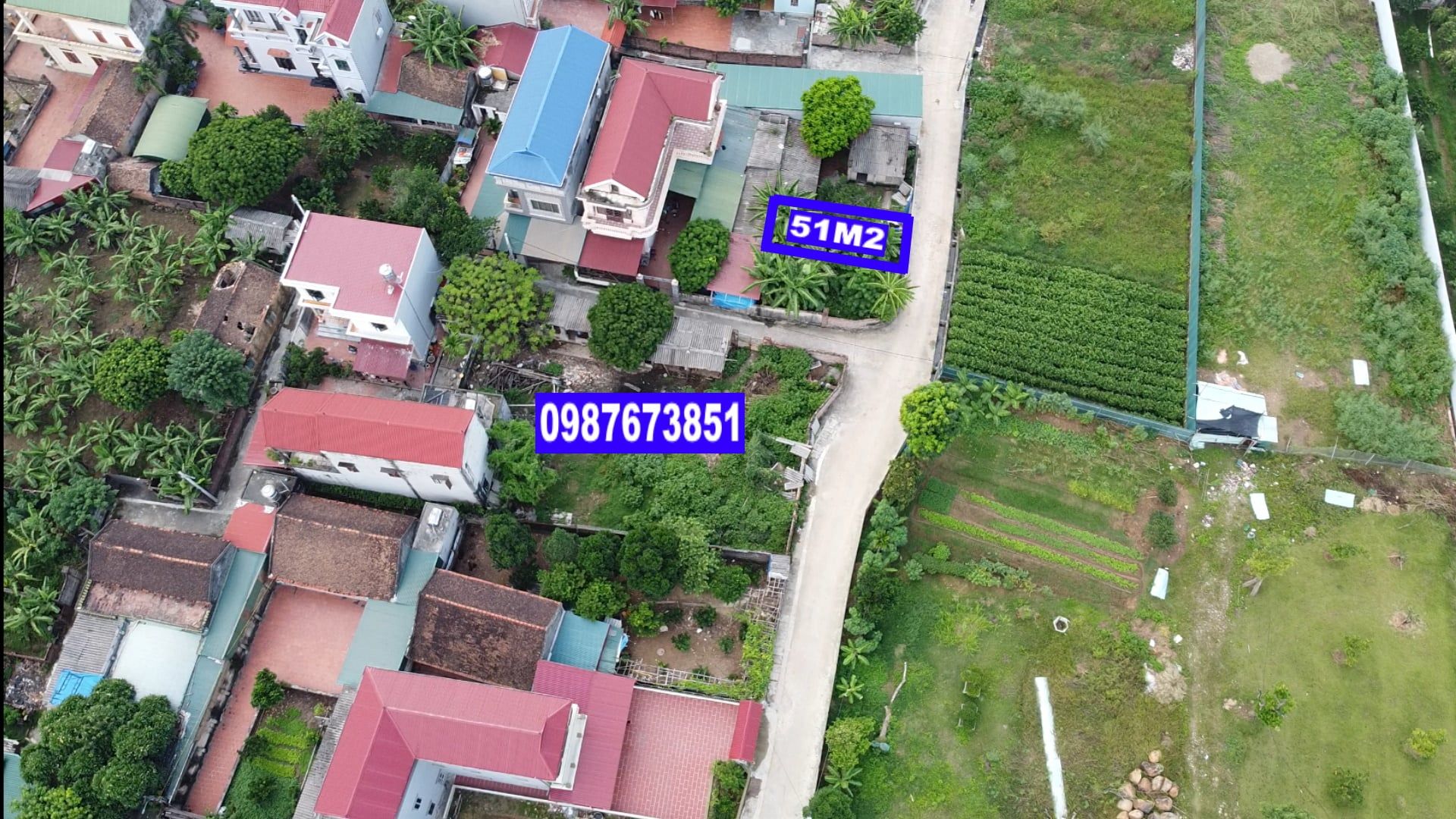 Cần Bán 2 lô 51M2 Xóm Núi -Nguyên Khê- Đông Anh - HN - 2 Mặt Tiền , 5M Hướng Bắc Hướng đông 9M