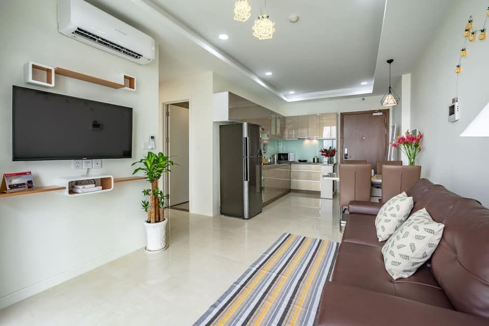 Cho thuê căn hộ cao cấp Masteri Millennium Q4 Diện tích: 65m2-2PN-2WC View thoáng mát Full nội thất