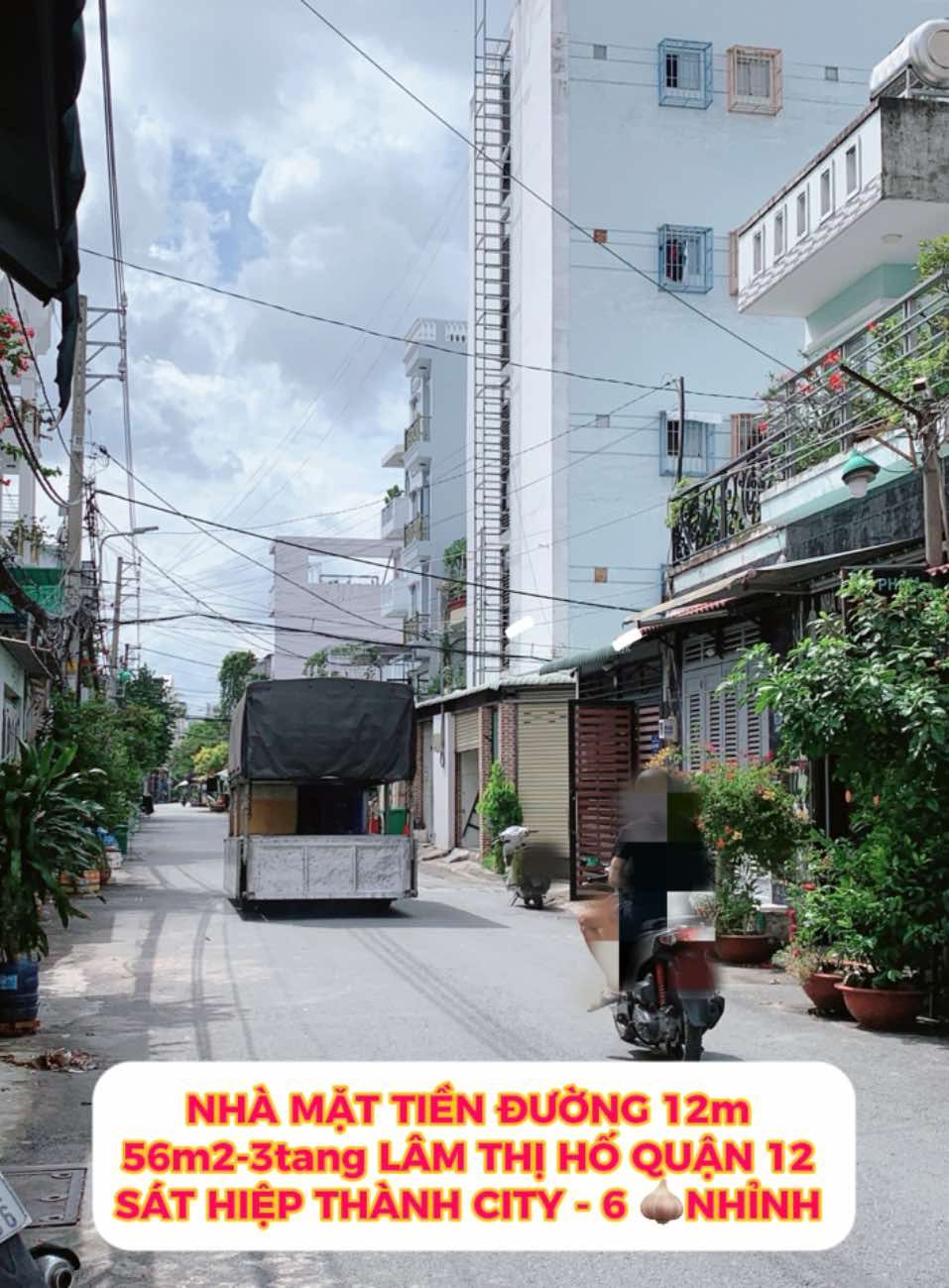 Nhà mặt tiền đường 12m - 56m2-3tang Lâm Thị Hố Q12 – sát Hiệp Thành City – 6 tỷ nhỉnh 0932030061
