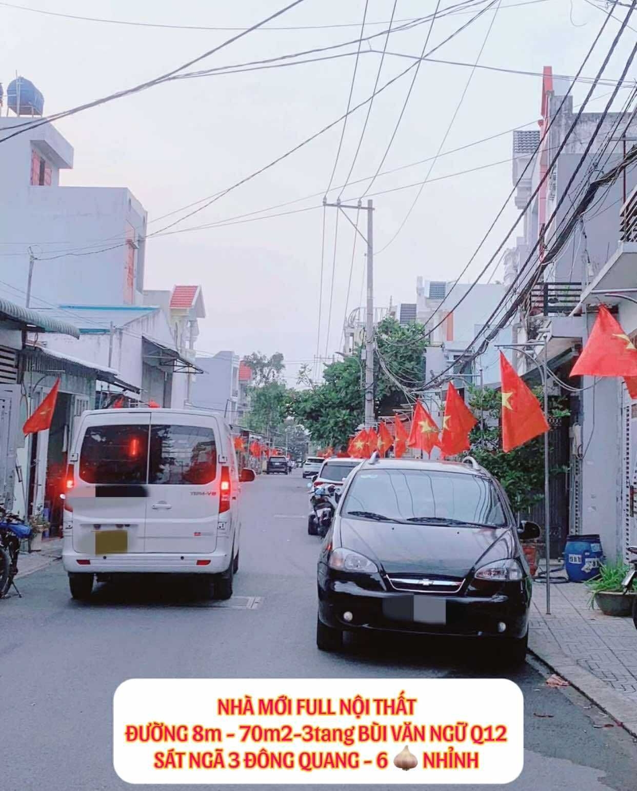 Nhà mới full nt đường 8m- 70m2-3tang Bùi Văn Ngữ Q12 ,sát Ngã 3 Đông Quang - 6 tỷ nhỉnh 0932030061