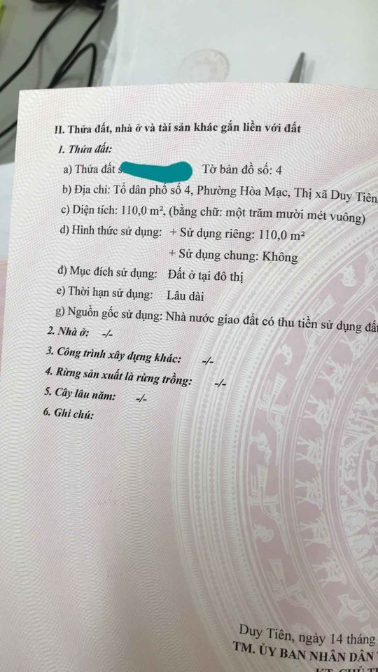 Chính chủ cần bán hai lô lk đất đô thị hòa mạc,tổ dân phố số 4,phường hòa mạc giá rẻ cho NDT