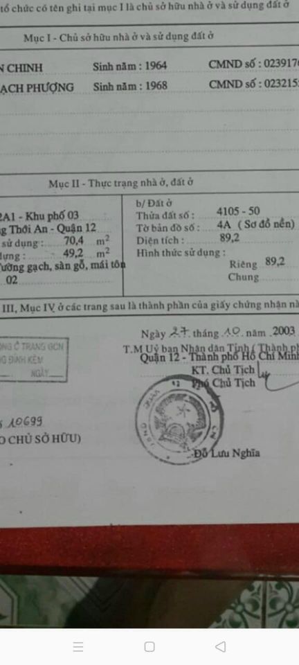 Nhìn sổ đã thấy mê , giá thì rẻ khỏi chê. nhà trệt , lầu đàng hoàng lại ngon q12