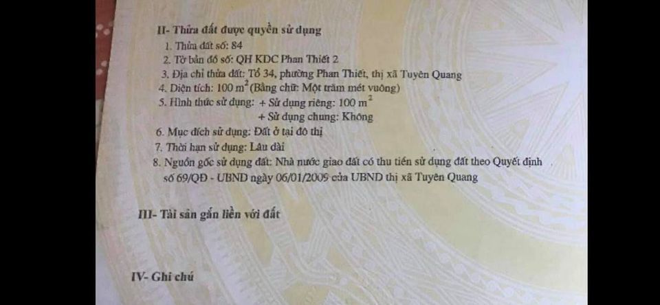Bán đất nằm trên trục đường Phan Thiết ( tổ 13 phường Phan Thiết, gần Quán Huy Cá) trục đường chính