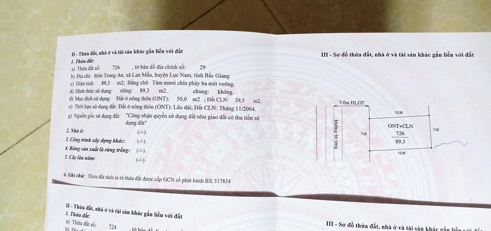 BÁN ĐẤT KCN LAN SƠN XÃ LAN MẪU - LỤC NAM SIÊU PHẨM 4LÔ: DT từ 84m2-89m2. MẶT TIỀN rộng 7m/lô