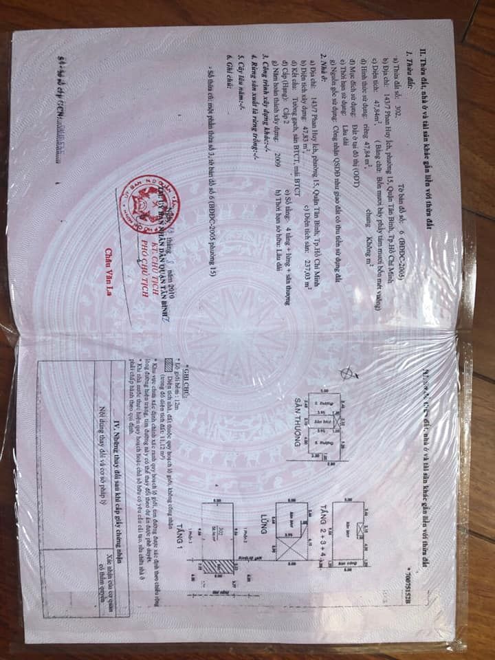 Bán nhà ở phan Huy Ích Q. Tân bình giá 8 tỷ có sổ hồng Liên hệ Vân 0989598391