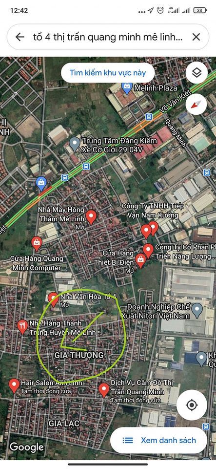cần bán gấp , giá cực đẹp 48m2 đất ở trung tâm thị trấn Quang minh- mê linh