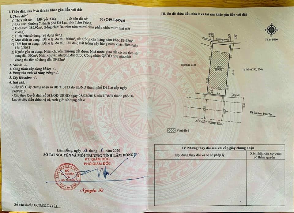 Chuyển đổi kinh doanh bán gấp khách sạn (32 phòng) tại đường Xô Viết Nghệ Tĩnh thành phố Đà Lạt.