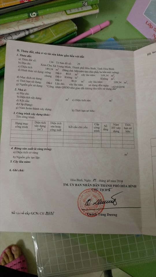Bán đất gần 200m2. Có nhà c4 đang ở. Đia chỉ X.Chu. Trung Minh. Tp HB
