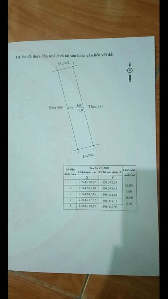 Bán đất ninh mỹ gần kênh đô thiên dt 5x26 tổng 130 m2 bán trong tuần alo em 0369264624