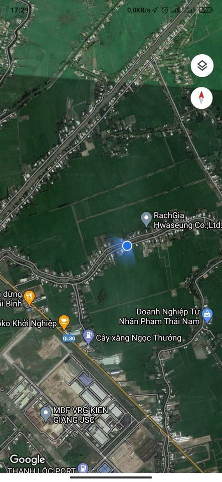 Bán Đất vườn Thạnh Lộc Gần KCN Thạnh Lộc Mặt tiền kênh Tà ben Mặt tiền 10m, nở hậu. DT 1289m2