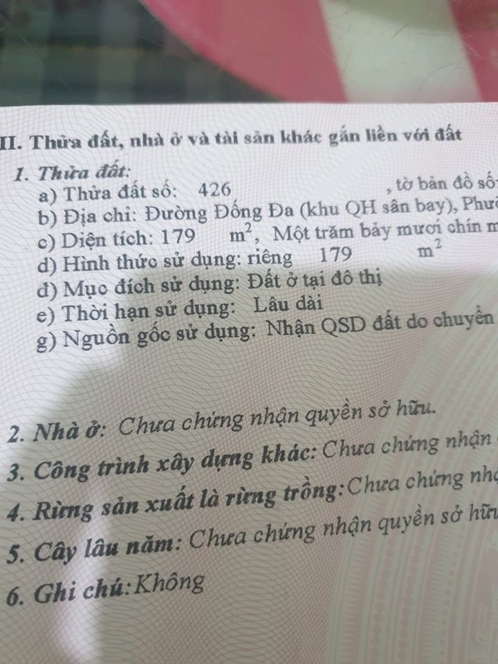 Bán lô đất góc 2 mặt tiền đường Đống Đa với Đỗ Nhuận phường Thắng Lợi Kon Tum