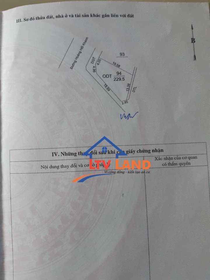 Bán đất 3 mặt tiền đường Quang Trung nối dài ,sát bên nhà hàng Quê hương .Đối diện Quân Đội NDVN