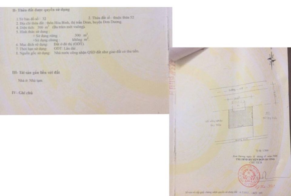 Chủ nhà cần bán lô đất tại Tổ dân phố Hoà Bình, Thị Trấn D'ran, Huyện Đơn Dương, Lâm Đồng