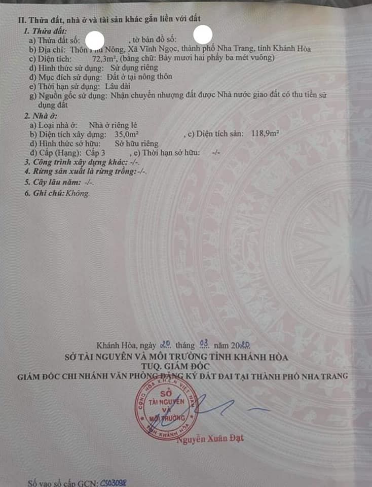 Bán nhà mặt tiền đường Phú Nông Vĩnh Ngọc Giá bán: 3,6tỷ (thương lượng) Diện tích 72,3m