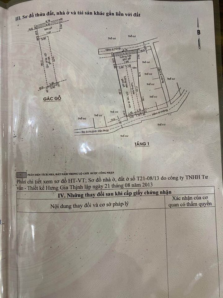 Bán gấp nhà hẻm 1627/49 huỳnh tấn phat Q7 Diện tích 3x5,5 Nhà 1trêt,1lầu Pháp lý sổ hồng