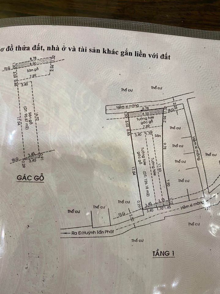 Bán gấp nhà hẻm 1627/49 huỳnh tấn phat Q7 Diện tích 3x5,5 Nhà 1trêt,1lầu Pháp lý sổ hồng