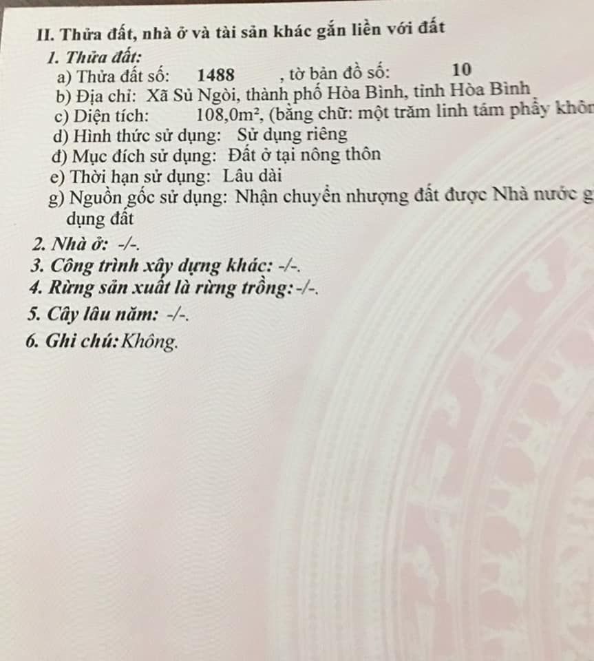 Gia đình đang cần bán nhanh lô đất đẹp vuông vắn giáp shop kem Tràng Tiền Thẳng cổng chữ A đi vào