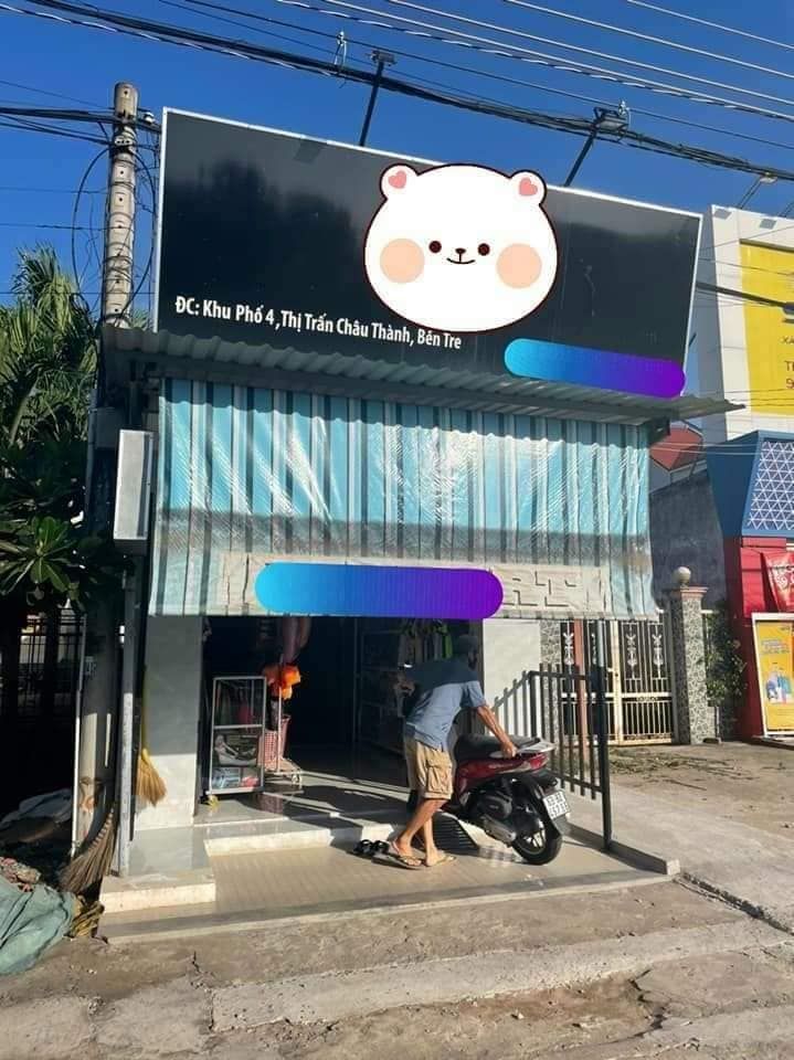 Bán Nhà mặt tiền 1T1L ngay ngã 4 huyện Thị Trấn Châu Thành Bến Tre