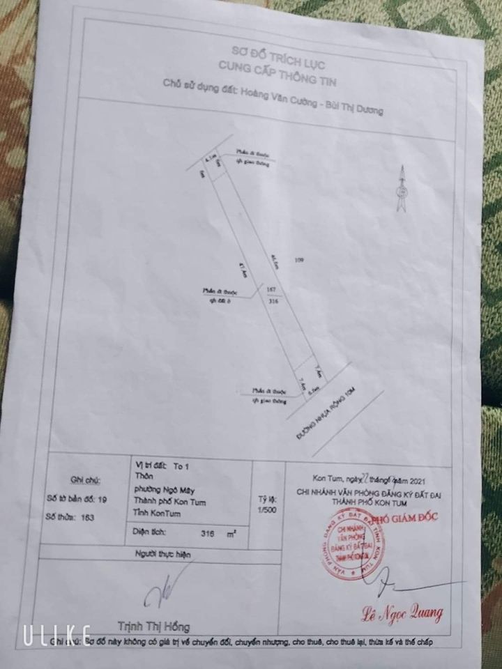 Cần bán đất đường Nguyễn Nhạc Phường Ngô Mây Diện tích 6.6 x 60m(Hậu 4,1m), đất sạch bao quy hoạch