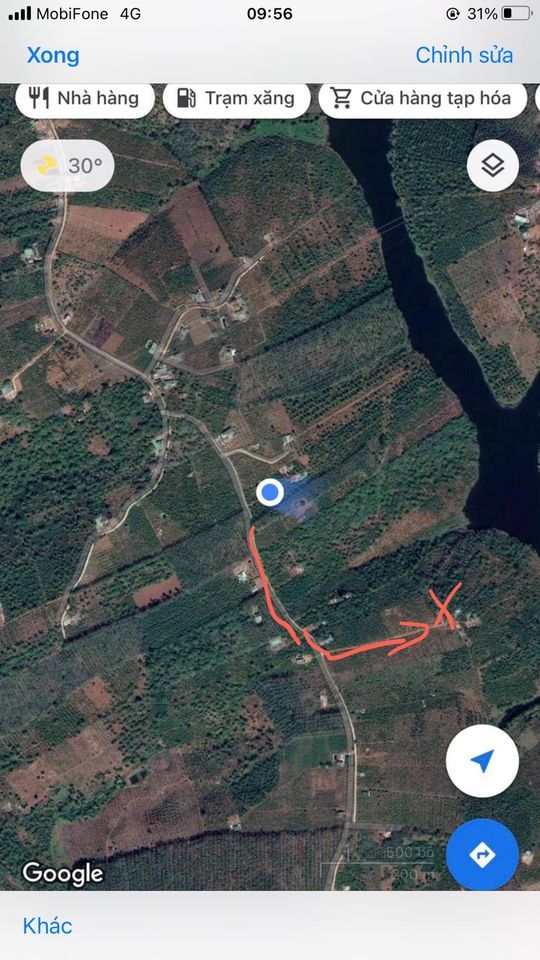 Cần bán 1héc2 View Hồ xã Nhân Đạo,huyện Đak rlap,Đăk Nông Đường xá thuận tiện,ô tô vào tận nơi