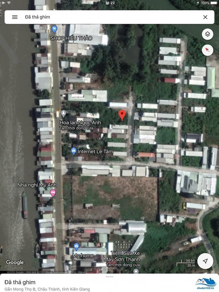 Bán đất thổ cư 5x22 tại KDC ấp Phước Hòa, kế nhà trọ Mỹ Anh (Mong Thọ B, Châu Thành, Kiên Giang)