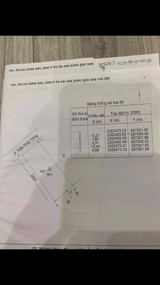 Bán Nhà 3 tầng Lô góc mặt đường Trần thái tông Gần chợ booo thái bình