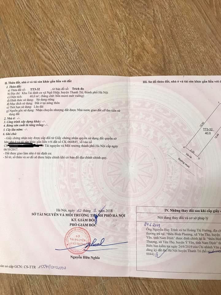 Gia đình cần bán nhà khu tái định cư lưu phái xã ngũ hiệp huyện thanh trì hn.khu nhà ở rất sạch sẽ