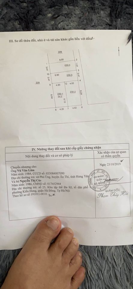 Chính chủ cần bán đất mặt đường đấu giá ngõ cổng Tổ 7 phường Kiến Hưng Hà Đông HN Dt 34m2